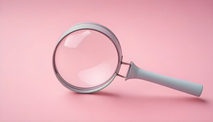 Wall Mural - a magnifier on a color background. concept of investigation, checking.