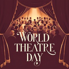 Wall Mural - World Theatre Day (Illustration-typography)