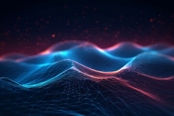 Wall Mural - network wave background