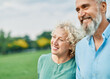 © Lumos sp - woman portrait mature couple happy together active bonding park outdoor middle aged man talking leisure park fun smiling love old middle mid aged nature wife walking