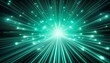 © CoffeeeCraze - Turquoise fiber optic lights exploding from a central point, creating a striking visual effect. The radiant beams and sparkling dots suggest innovation, advanced technology, and a futuristic ambiance.