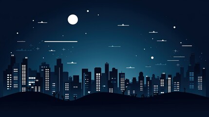 Sticker - city at night