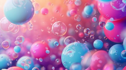 Wall Mural - 3D Colourful bubble gradient background