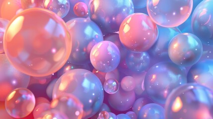 Wall Mural - 3D Colourful bubble gradient background