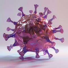 Abstract rendering of a virus molecule, with potential as a scientific wallpaper or background best-seller