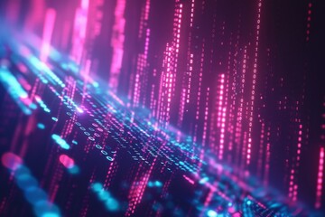 Digital Binary Technology Background created with Generative AI