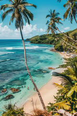 Wall Mural - A music festival on a tropical beach