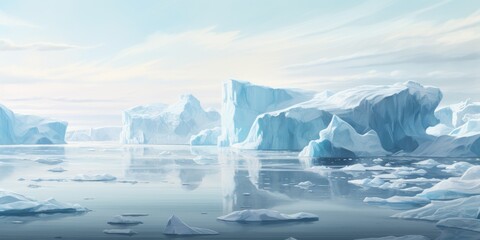 diminishing polar ice background