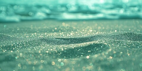Aufkleber - Green abstract background with bokeh defocused lights