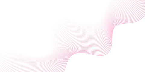 Wall Mural - abstract colorful pink lines on a white background. futuristic colorful blend wave lines on transpar