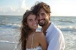 © Alona - Happy Wife. Young Couple in Love Enjoying Beach Outing and Happiness
