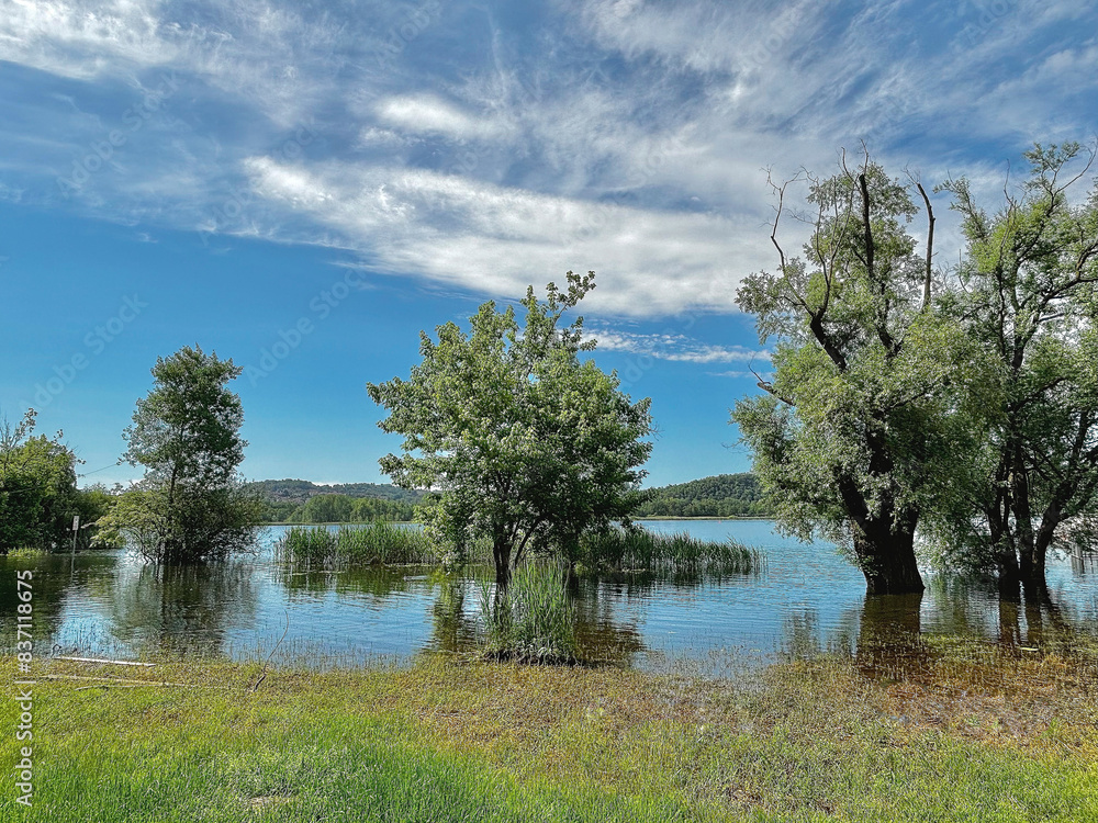 esondazione alla schiaranna del lago di varese italia 2 giugno 2024