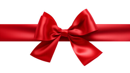 Wall Mural - red bow isolated on white