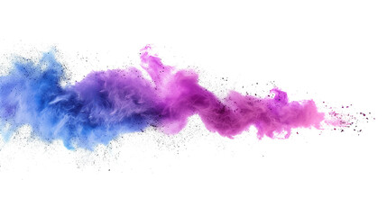 Wall Mural - Rainbow colored powder explosion effect isolated or on white background. Pride. PNG. AR 16:9