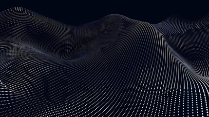 Abstract gradient digital wave of particles. Big data Futuristic point wave. Digital background 
