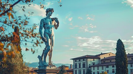 Statue at Piazzale Michelangelo in Florence