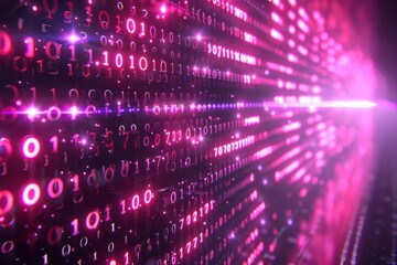 Digital Binary Technology Background created with Generative AI
