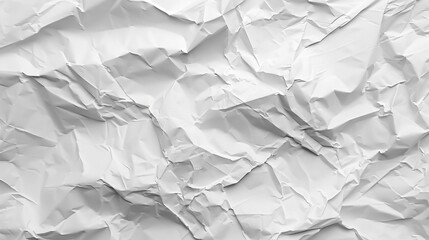 Wall Mural - crumpled white paper texture background rough wrinkled surface