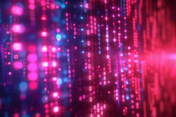 Digital Binary Technology Background created with Generative AI