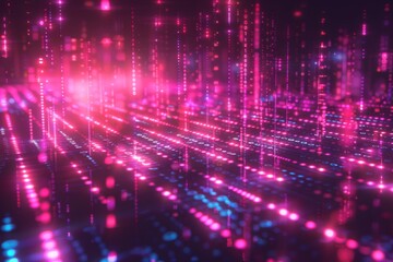 Digital Binary Technology Background created with Generative AI