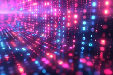 Digital Binary Technology Background created with Generative AI