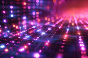Digital Binary Technology Background created with Generative AI
