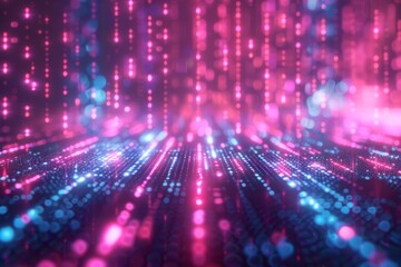 Digital Binary Technology Background created with Generative AI
