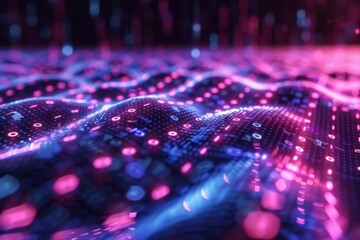 Digital Binary Technology Background created with Generative AI