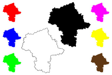  Masovian Voivodeship (Administrative divisions of Poland, Voivodeships of Poland) map vector illustration, scribble sketch Mazovia Province map..