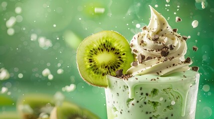 Wall Mural - kiwi fruit smoothie