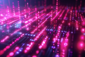 Digital Binary Technology Background created with Generative AI