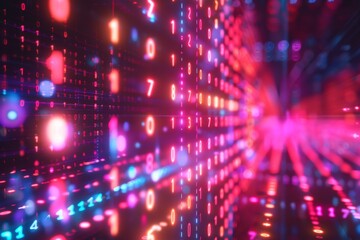Digital Binary Technology Background created with Generative AI