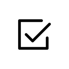Leinwandbilder - check mark icon, check box icon set. line circle. tick box symbol in green with correct, accept checkmark icons , check list frame - checkbox symbol vector sign	
