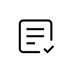 Aufkleber - Checklist icon, file document icon with check mark tick icon - clipboard box checked. check list square frame. checkbox symbol checkmark icons approved sign. web vector icon