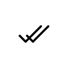 Aufkleber - double check icon, check mark box icon with correct, accept checkmark icons tick box checked, check list circle frame - checkbox symbol approved sent,seen message sign . web vector icon
