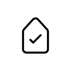 Aufkleber - price tag check icon tick symbol, best price label logo sign with check mark icon - shopping tags verified icons with checkmark tick icon symbol. Quality certify icon. web vector icon