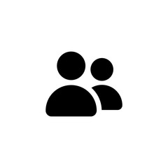 Wall Mural - Two users icon Group of people icons, group, Friends, people, users sign button. squad icon, team user icon - teamwork team leader icons. web vector icon