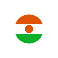 Sticker - Round Niger country flag design element