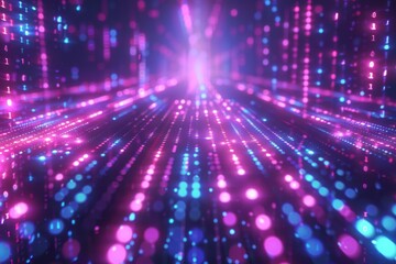 Digital Binary Technology Background created with Generative AI