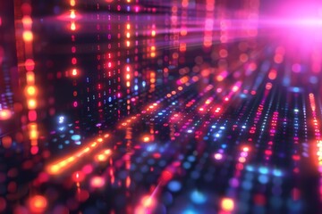Digital Binary Technology Background created with Generative AI