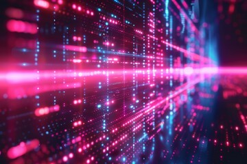 Digital Binary Technology Background created with Generative AI