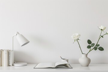 book on table with white background