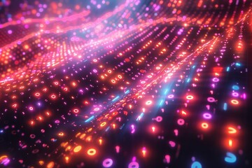 Digital Binary Technology Background created with Generative AI