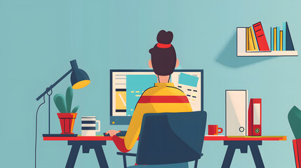 flat design web design development graphics 