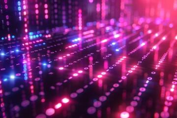 Digital Binary Technology Background created with Generative AI