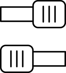 Poster - Set of toggle icons. Toggle switch line icon. Switch on and off slider. Switch Button Icon for Devices User Interface. Isolated Vector illustration.