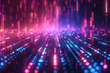 Digital Binary Technology Background created with Generative AI