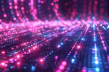 Digital Binary Technology Background created with Generative AI