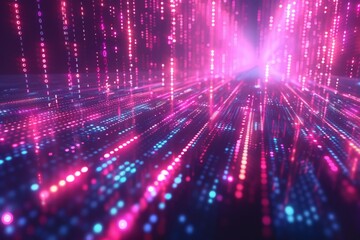 Digital Binary Technology Background created with Generative AI