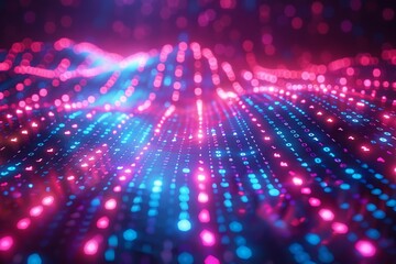 Digital Binary Technology Background created with Generative AI
